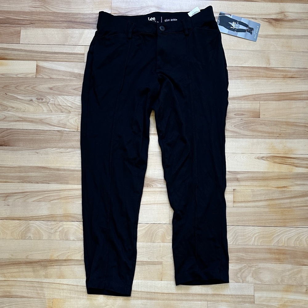 Lee Black Slim Fit Knit Ankle Pants